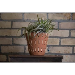 Natural Handthrown Terracotta Planter With Woven Rattan Accents - Foreside Home & Garden 9 Natural Handthrown Terracotta Planter With Woven Rattan Accents - Foreside Home & Garden -D'Eco Store GUEST de745b0d eef9 4aeb bd85 c164cf1bdeff