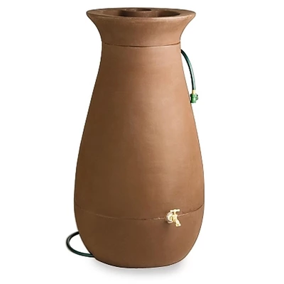 Rainwater Urn, 65 Gallon, 6' Hose Included, Brass Water Spigot, Removable Top 1 Rainwater Urn, 65 Gallon, 6' Hose Included, Brass Water Spigot, Removable Top