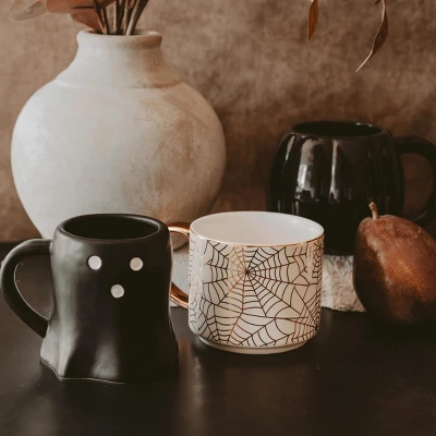 Sweet Water Decor Gold Spiderwebs Gold Hanlde Mug - 14oz 1 Sweet Water Decor Gold Spiderwebs Gold Hanlde Mug - 14oz