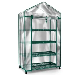 Nature Spring Greenhouse With 4 Shelves, PVC Cover, And Removable Locking Wheels - 19.3" X 63.3" 11 Nature Spring Greenhouse With 4 Shelves, PVC Cover, And Removable Locking Wheels - 19.3" X 63.3" -D'Eco Store GUEST e66b2c8c a769 4b2d 94c2 fbb7f1f10b48