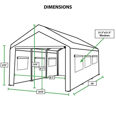 King Canopy 10'x20' Steel Frame Universal Canopy Greenhouse Cover 5 King Canopy 10'x20' Steel Frame Universal Canopy Greenhouse Cover - Image 5