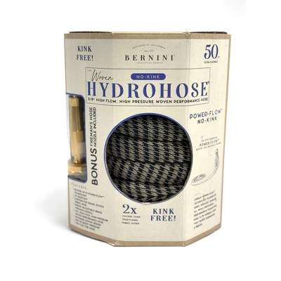 BERNINI 50' No Kink Woven Hydrohose Black/White 1 BERNINI 50' No Kink Woven Hydrohose Black/White