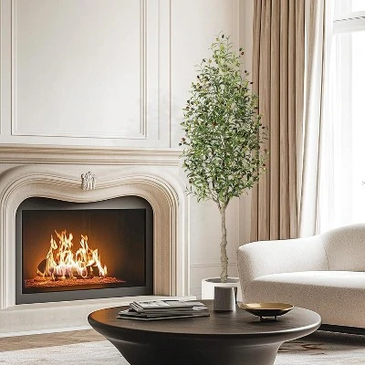 Faux Olive Tree With Moss And Planter Pot, Realistic Olive & Leaves Artificial Tree Tall Plants For Home Yard Office Decor Indoor Outdoor 1 Faux Olive Tree With Moss And Planter Pot, Realistic Olive & Leaves Artificial Tree Tall Plants For Home Yard Office Decor Indoor Outdoor