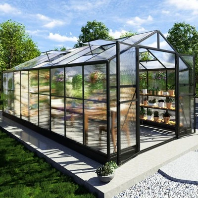 AMERLIFE Polycarbonate Greenhouse, Quick-Connect Frame, 4 Vents, Swing Lock Door 7 AMERLIFE Polycarbonate Greenhouse, Quick-Connect Frame, 4 Vents, Swing Lock Door - Image 7