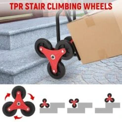 Stair Climbing Dolly, 330 Lbs Weight Capacity, Foldable Hand Truck With 6 Rubber Wheels -D'Eco Store GUEST eaaa2d0a ee80 4f2e b322 b03d7b79b812