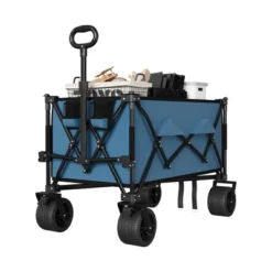 Wagon Cart, Folding Utility Heavy Duty Wagons Carts For Camping, All Terrain Beach Wagons Extended With Cup Holders, 500Lbs Weight Capacity 18 Wagon Cart, Folding Utility Heavy Duty Wagons Carts For Camping, All Terrain Beach Wagons Extended With Cup Holders, 500Lbs Weight Capacity -D'Eco Store GUEST ee9eb01d 1e19 4635 b20f 5461c0e0e8ff