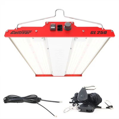 PHANTOM Cultivar GL250 250 Watt 120 Volt Plug LED Aluminum Grow Tent Lamp Compact Plant Light Fixture For Indoor Cultivation, Red 6 PHANTOM Cultivar GL250 250 Watt 120 Volt Plug LED Aluminum Grow Tent Lamp Compact Plant Light Fixture For Indoor Cultivation, Red - Image 6