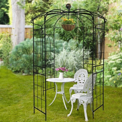 Lorna 81.3''x114.2''Arch MetalGarden Trelli, Birdcage Shape Pergola Pavilion For Wedding Ceremony, Outdoor Furniture Near Me - The Pop Home 2 Lorna 81.3''x114.2''Arch MetalGarden Trelli, Birdcage Shape Pergola Pavilion For Wedding Ceremony, Outdoor Furniture Near Me - The Pop Home - Image 2