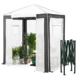 EAGLE PEAK 8x8 Portable Walk In Greenhouse , Heavy Duty Pop Up Green House, Front Roll Up Zipper Entry Door And Mesh Windows -D'Eco Store GUEST f0351923 d16d 4d56 98a3 1a109cdd0959
