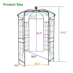 Lorna 81.3''x114.2''Arch MetalGarden Trelli, Birdcage Shape Pergola Pavilion For Wedding Ceremony, Outdoor Furniture Near Me - The Pop Home 10 Lorna 81.3''x114.2''Arch MetalGarden Trelli, Birdcage Shape Pergola Pavilion For Wedding Ceremony, Outdoor Furniture Near Me - The Pop Home -D'Eco Store GUEST f0661ec3 aec5 4e3c b5dc 3bae52f100e9