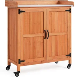 Yaheetech Outdoor Garden Potting Bench Table With Cabinet 18 Yaheetech Outdoor Garden Potting Bench Table With Cabinet -D'Eco Store GUEST f159a7b9 f58f 4d52 b35b bac688cdfc41