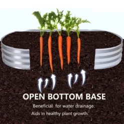 LuxenHome 6ft X 3ft Oval Galvanized Steel Raised Garden Bed Planter 10 LuxenHome 6ft X 3ft Oval Galvanized Steel Raised Garden Bed Planter -D'Eco Store GUEST f2ef9fb0 9fa5 4271 9cf6 9d7e9ce3658c