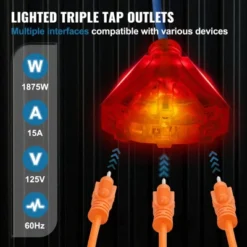 VEVOR Retractable Extension Cord Reel, 80 FT, Heavy Duty 12AWG/3C SJTOW Retractable Power Cord With Lighted Triple Tap Outlet, Black 10 VEVOR Retractable Extension Cord Reel, 80 FT, Heavy Duty 12AWG/3C SJTOW Retractable Power Cord With Lighted Triple Tap Outlet, Black -D'Eco Store GUEST f2f2c05f 09bf 4852 8bd6 ba1416efc0b2