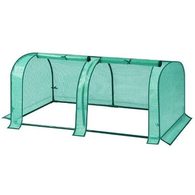 Heavy Duty Walk-in Greenhouse For Outdoors, Large Outdoor Plant Green House With Roll-Up Zipper Door, Reinforced Frame & PE Cover 1 Heavy Duty Walk-in Greenhouse For Outdoors, Large Outdoor Plant Green House With Roll-Up Zipper Door, Reinforced Frame & PE Cover