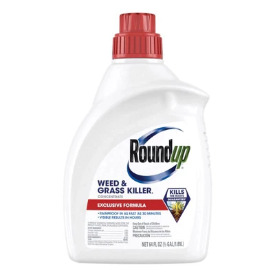 Roundup Weed And Grass Killer Concentrate - Case Of 6 - 0.5 Gal 1 Roundup Weed And Grass Killer Concentrate - Case Of 6 - 0.5 Gal