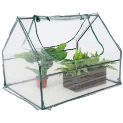 Sunnydaze Decor Sunnydaze Mini Greenhouse With 2 Zippered Side Doors - Clear 14 Sunnydaze Decor Sunnydaze Mini Greenhouse With 2 Zippered Side Doors - Clear -D'Eco Store GUEST f5950561 742f 4b4f 9101 4931ea5686a6