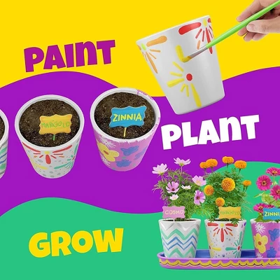 Dan&Darci Paint & Plant Stoneware Garden Kit β Paintable Flower Pots With Soil & Seeds, Craft Kit, Gifts For Kids 2 Dan&Darci Paint & Plant Stoneware Garden Kit β Paintable Flower Pots With Soil & Seeds, Craft Kit, Gifts For Kids - Image 2