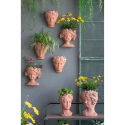 Gulches 11 Inch Gray Greek - Style Cement Head Planter For Indoor & Outdoor Garden Decor 14 Gulches 11 Inch Gray Greek - Style Cement Head Planter For Indoor & Outdoor Garden Decor -D'Eco Store GUEST f90e64c8 e410 483e 96d2 fe22461c1794