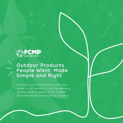 FCMP Outdoor WG4000-GRY Wood Grain Rain Barrel With Flat Back For Environmentally Friendly Watering Of Outdoor Plants, Gardens, And Landscapes, Black 4 FCMP Outdoor WG4000-GRY Wood Grain Rain Barrel With Flat Back For Environmentally Friendly Watering Of Outdoor Plants, Gardens, And Landscapes, Black - Image 4