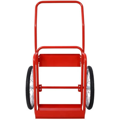 Double Cylinder Cart, Dual Oxygen Tank Cart Dolly With 2 Hinges, 2 20" Phneumaticr Wheels, Removable 220 Lbs Load Capacity Cart, Space Saving 7 Double Cylinder Cart, Dual Oxygen Tank Cart Dolly With 2 Hinges, 2 20" Phneumaticr Wheels, Removable 220 Lbs Load Capacity Cart, Space Saving - Image 7