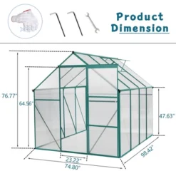 Chery Life Green-6 X 8 FT Outdoor Patio Greenhouse -D'Eco Store GUEST fa8e370f f377 409f a533 9326ed729ff4