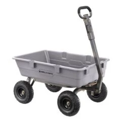 Gorilla Carts 800 Pound Capacity Heavy Duty Poly Yard Garden Steel Dump Utility Wheelbarrow Wagon Cart With 2 In 1 Towing ATV Handle, Gray 6 Gorilla Carts 800 Pound Capacity Heavy Duty Poly Yard Garden Steel Dump Utility Wheelbarrow Wagon Cart With 2 In 1 Towing ATV Handle, Gray -D'Eco Store GUEST fbb8089f 189e 47aa b883 68a10eac14dd