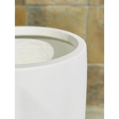 Rosemead Home & Garden, Inc. Concrete Outdoor Planter Pot White 17"x17" 2 Rosemead Home & Garden, Inc. Concrete Outdoor Planter Pot White 17"x17" - Image 2