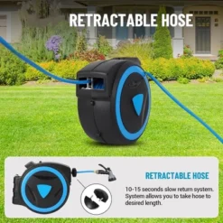 Retractable Garden Hose Reel 1/2 Inch X 65 Ft Wall Mount With 9-Pattern Nozzle 8 Retractable Garden Hose Reel 1/2 Inch X 65 Ft Wall Mount With 9-Pattern Nozzle -D'Eco Store GUEST fe5a0973 a910 4faf b23c 969de08e341c