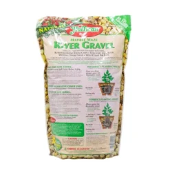 D'Eco Store 44 Hoffman Natural Marble Maze River Gravel Decorative Soil Cover For Potted Or Bedded Plants, 2 Dry Quarts